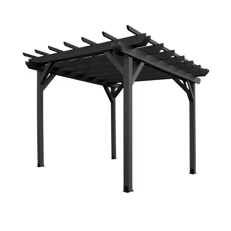Highwood Usa Bodhi 12 x 12 Poly Outdoor Pergola Gazebo AD-PGLA1212-BKE